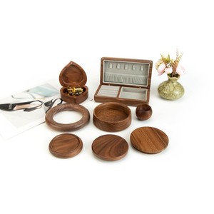 Custom Made Black Walnut Wood Crafts Solid Wood Ornaments Handcrafted <b>Wooden</b> Boxes Engraved Relief Personal <b>Gift</b> Decorative - Product Image 3