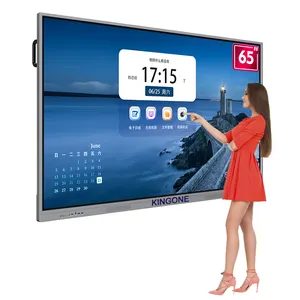 KINGONE 65 75 85 100 110英寸教室红外触摸屏数字白板电视液晶显示器交互式智能白板