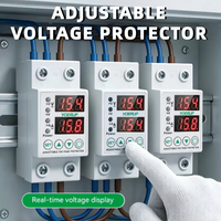 Dispositif AVP numérique automatique à double affichage, monophasé 2P 40A 63A 220V, protecteurs de surtension, de sous-tension, de courant et de tension