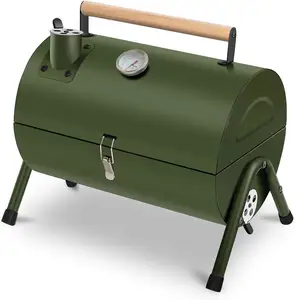 Parrillas para barbacoa al aire libre más vendidas, parrilla de carbón plegable de acero para Picnic, Camping para ahumador, combustible de carbón