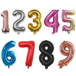 Globos Metálicos de Números para Decoración de Fiestas en Varios Colores, 16, 32 y 40 Pulgadas a Precio de Mayoreo - Product Image 5