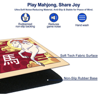 Nouveau design 2026 Tapis de Mahjong moderne pliable automatiquement, silencieux, taille poker, personnalisable, multifonction, tuiles personnalisables en couleur, tapis en microfibre