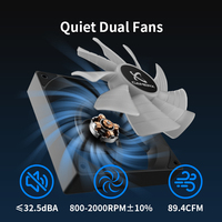 Gamer-X MK Series ARGB Sync CPU Air Cooler con cojinete de fluido Disipador de calor de cobre y aluminio para refrigeración de procesadores