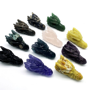 Donghai all'ingrosso diversi materiali crani di drago incisi in cristallo cristallo naturale fatto da te da Jiangsu - Product Image 2