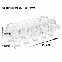 Boîte de rangement professionnelle pour œufs en PET pour réfrigérateur, transparente, robuste, empilable, pour l'organisation de la cuisine