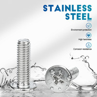Sac de 100 pièces M2 M2.5 M3 M4 M5 M6 M8 tête ultra basse en acier inoxydable pour ordinateur portable vis plaquette Phillips mince tête plate système métrique