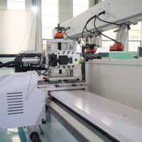 Machine à percer latérale automatique à double broche pour meubles en panneaux sur mesure avec une précision de perçage de ±0,1 mm et un perçage sans bavures