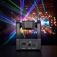 Projecteur de scène à tête mobile LED RGB 48W avec faisceau laser, contrôle sonore DMX512, effet stroboscopique pour DJ, discothèque, bar, KTV