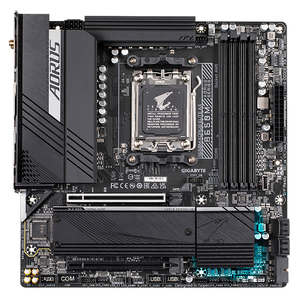 La carte mère GIGABYTE <span class=keywords><strong>B650M</strong></span> <span class=keywords><strong>AORUS</strong></span> <span class=keywords><strong>ELITE</strong></span> AX prend en charge les processeurs AMD Ryzen série 7000 avec prise AM5, plaque principale - Product Image 2