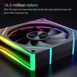 Snowman Hot Bán 120Mm Màu Đen Fram Infinity Gương 4Pin PWM Mô-đun Daisy-Chain <span class=keywords><strong>RGB</strong></span> Người hâm mộ Với Bộ Điều Khiển Thích Hợp Chơi Game Trường Hợp - Product Image 2