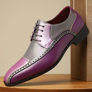 Zapatos Oxford de Hombre Británicos, Impermeables, de Cuero Genuino, Punta Cerrada, Hechos a Mano, para Boda, Formales, Casuales de Negocios, Antideslizantes, con Hebillas y Correas - Product Image 6