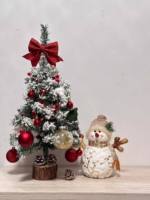 Mini Beleuchteter Weihnachtsbaum-Set Künstliche Tischdekoration Festliche Heimdekoration