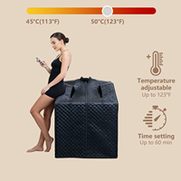 Ruang Sauna Inframerah Jauh Karbon Panas Kering Terapi Setengah Badan Berdiri ZT Design 1500W Pengaturan Suhu 25-80C untuk Penggunaan Luar Ruangan
