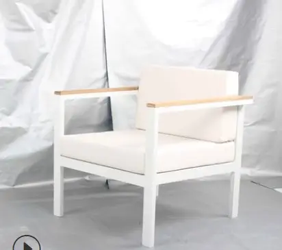 Chaise lounge de alluminio al <span class=keywords><strong>aire</strong></span> libre canape de patio en tavolino da salotto divano in alluminio