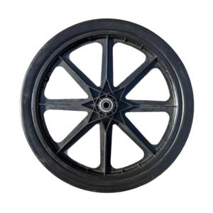 Roue en mousse PU anti-crevaison Stone 20'' 20x1.75 avec pneu plein, roulement à billes et jante à rayons en plastique pour chariot <span class=keywords><strong>de</strong></span> jardin, chariot à main, chariot <span class=keywords><strong>de</strong></span> transport - Garantie 6 mois - Product Image 2