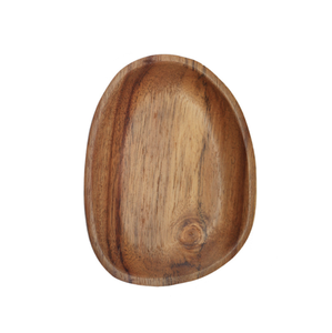 Plateau en bois d'acacia avec pieds, forme galet, plat <span class=keywords><strong>de</strong></span> service, bol à apéritifs, à collations et à noix, décoration rustique style ferme, vente en gros - Product Image 4