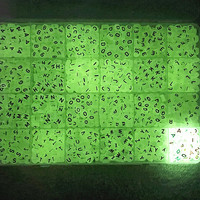 Perles acryliques luminescentes 4x7mm, perles en vrac, lettres de l'alphabet effet goutte d'huile, pour la fabrication de bijoux DIY, accessoires, jouets éducatifs pour enfants