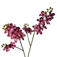 Arrangement d'orchidées artificielles de style européen, en soie douce au toucher, imprimé en 3D, pour la décoration florale de la maison, du salon et de la table à manger