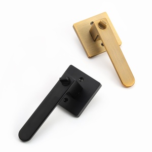 Bisagra de esquina cuadrada premium de 3.5 pulgadas de cobre puro satinado para puerta de cocina, accesorio de herraje para gabinete con cierre lento pequeño - Product Image 1