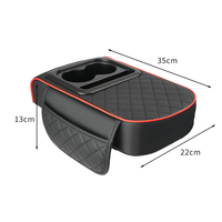 Coussin de console centrale pour voiture avec support de tasse et poche latérale pour téléphone, pour soulager la pression du coude, compatible BMW Toyota Honda