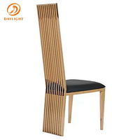 Chaise d'extérieur en velours doré, siège de salle à manger à dossier haut, meubles d'extérieur, moderne, style français, réplique de la porte