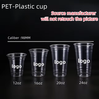Gobelets en plastique PET biodégradables et écologiques jetables de 700 ml avec couvercles dôme pour mariage, milkshake, boissons froides, jus - Transparent