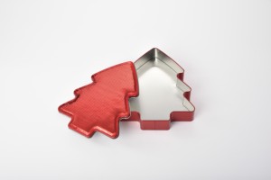 Proveedor de Hong Kong, latas de almacenamiento personalizadas, organizador de árboles de Navidad, caja de Metal detallada con lentejuelas con impresión Offset, recuerdo de vacaciones - Product Image 5