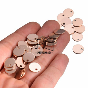 Серебристые и золотистые пустые штамповочные бирки из нержавеющей стали, брендовая бирка для логотипов ожерелий, цвет не выключается - Product Image 4