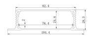 Boîtier en alliage d'aluminium 28*104-150mm pour contrôleur automobile, indice de protection IP54, châssis léger et durable pour passerelle