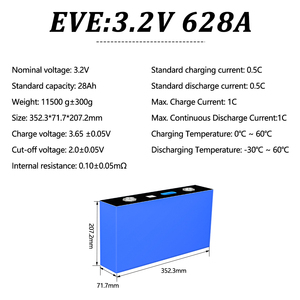 Preventa, Stock en EE. UU., Precio DDP, Batería Lifepo4 EVE 3.2V 628Ah MB56, Celda Recargable <span class=keywords><strong>para</strong></span> Almacenamiento de Energía - Product Image 3