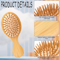 Mini-brosse à faible MOQ, en vrac, de voyage, petite brosse longue ou courte, pour cheveux humides ou secs, massage du cuir chevelu, cadeaux pour mariage