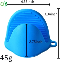 OKSILICONE Silicone résistant à la chaleur cuisson pincement four mitaines manique doigt protecteur porte-Pot Silicone gant imprimé 45 g/pcs