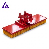 Balayeuse mécanique pour excavatrice et chargeuse compacte, fixation rapide, bandes de brosse remplaçables, largeur personnalisable, pour routes et parkings