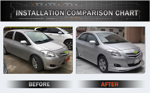 Car Kits Front Lip Rear Lip Side Skirts for 2008-2010 Bodykit Sport Upgrade Black <b>Paint</b> ABS Material Factory - Product Image 2