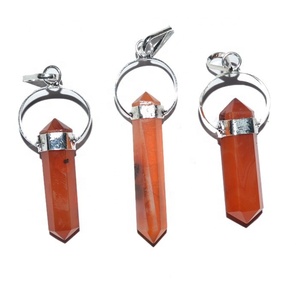 จี้คอสองจุด Carnelian,พลอยบำบัดสำหรับส่งออก - Product Image 1