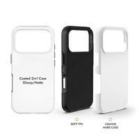 Coque de téléphone portable TuoLi vierge à faire soi-même, PC+TPU double couche, haute adhérence d'encre, sublimation, pour impression personnalisée