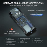 Compresseur d'air numérique intelligent sans fil portable 150 PSI 120 W 45 L/min pour pneus de voiture, moto et vélo