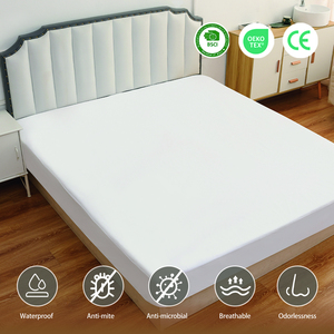 Protège-matelas matelassé en coton imperméable tricoté, motif Mahjong, <span class=keywords><strong>anti</strong></span>-punaises <span class=keywords><strong>de</strong></span> <span class=keywords><strong>lit</strong></span>, fermeture élastique, lavable en machine - <span class=keywords><strong>Meilleure</strong></span> vente - Product Image 1