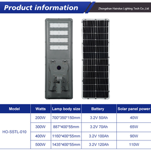 Lámpara <span class=keywords><strong>Solar</strong></span> LED para Carreteras Hairolux, Precio de Fábrica, Uso en Proyectos, Impermeable IP65, Aluminio, 200W 300W 400W 500W - Product Image 3