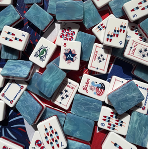 Juego de Mahjong de Lujo Conmemorativo de EE. UU. con Fuegos Artificiales, Fichas de Acrílico Cristalino, Talladas en 3 Capas, para el Hogar, Juego de Regalo de Mahjong para Jugar a Mano - Product Image 2