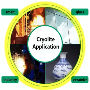 Bubuk sintetis fluorida Sodium Aluminium Cryolite bercorak kristal buatan