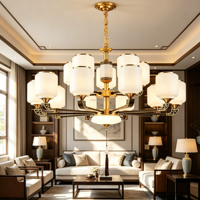 Lustre chinois de luxe, nouveau, en verre LED, luminaire suspendu pour salon, luminaire suspendu pour la décoration de la maison et de l'hôtel