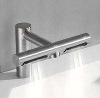 Robinet automatique 2 en 1 HLK, robinet à capteur en acier inoxydable 304 de qualité supérieure avec sèche-mains, robinet sans contact pour lavabo
