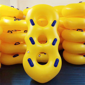 कस्टम पानी पार्क डबल सीट एक्वा पार्क पूल अस्थायी ट्यूब हैंडल के साथ 2 व्यक्ति inflatable rafts के लिए झील inflatable ट्यूब - Product Image 6