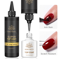 BORN PRETTY Gel de finition et de base en gros, 250g, format économique, transparent, sans HEMA, sans résidu, gel fonctionnel pour ongles, en vrac pour salon
