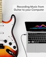 6,5mm TS zu USB-C Audio-Adapterkabel für Gitarre, Bass, Keyboard