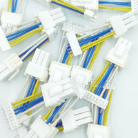 Kabel Harness Multi-Warna Kustom dengan Konektor Plastik Pengunci Putih dan Terminal Pin Terkrimp Terbuka untuk Pengkabelan Modul Kontrol