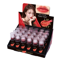 Acepte lápiz labial personalizado, tinte de labios, brillo de labios impermeable, tipo bola de tinte de labios rojo hidratante, mancha de labios