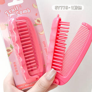 Peine para el Cabello Plegable LMLTOP, Portátil, Compacto, de Viaje, Material ABS, Rosa, Amarillo, Morado, SY775 - Product Image 2