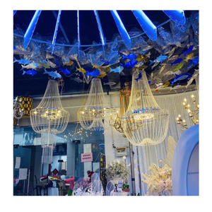 Lustre en cristal décoratif pour <span class=keywords><strong>salle</strong></span> de réception d'hôtel, perles acryliques, luminaire de <span class=keywords><strong>plafond</strong></span> pour décoration de <span class=keywords><strong>mariage</strong></span> de luxe - Product Image 5